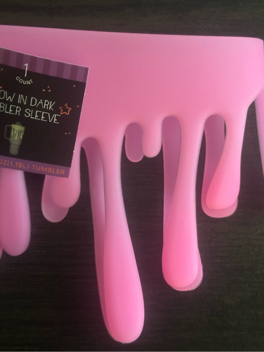 Halloween Target Pink Glow in the dark Silicone Tumbler Sleeve
